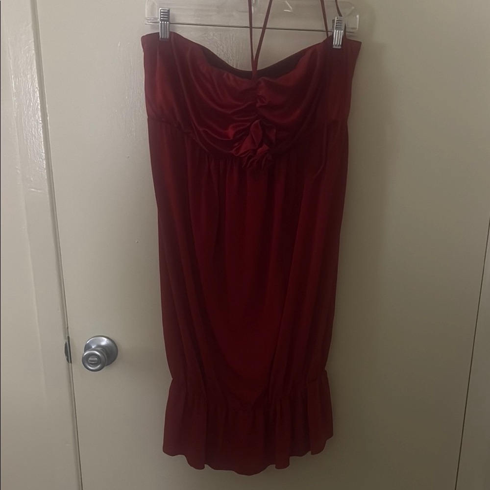 Torrid Elegant Red Strapless or Tie Neck Dress